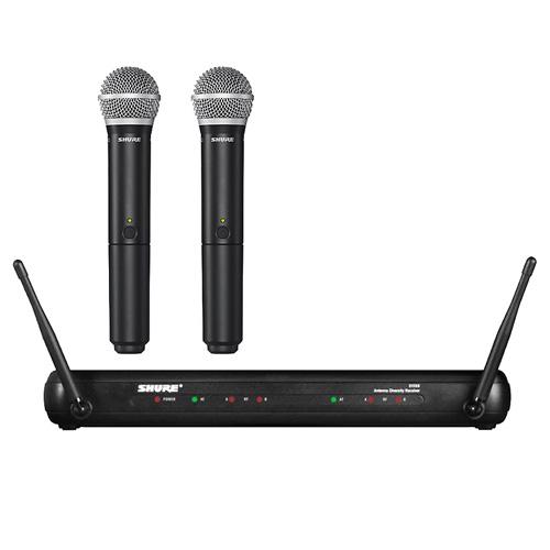 Micro không dây Shure SVX288/PG58, gồm 1 đầu thu, 2 tay micro không dây (Giá 1 bộ) Micro không dây Shure SVX288/PG58, gồm 1 đầu thu, 2 tay micro không dây (Giá 1 bộ)