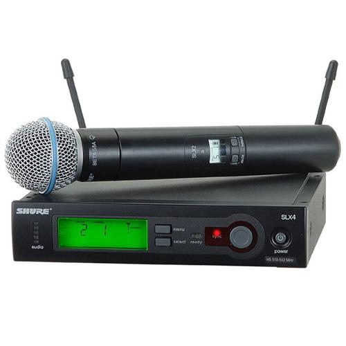 Micro Shure SLX24A/Beta58 , gồm 1 đầu thu, 1 tay micro không dây (Giá 1 bộ)
