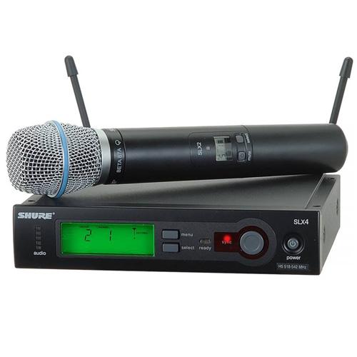 Micro Shure SLX24A/Beta87, gồm 1 đầu thu, 1 tay micro không dây (Giá 1 bộ)