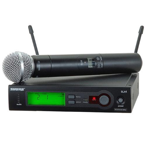 Micro Shure SLX24A/SM58, gồm 1 đầu thu, 1 tay micro không dây (Giá 1 bộ)