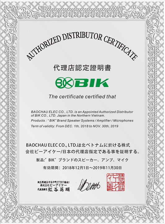 chứng nhận bik