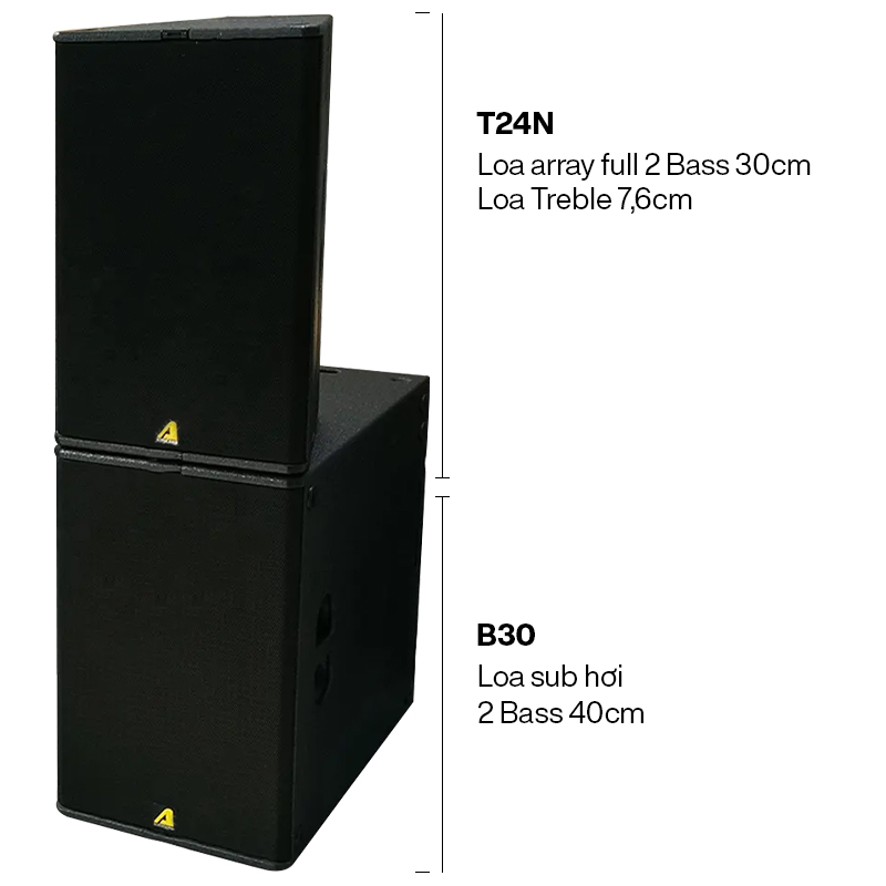 Bộ loa hỏa tiễn (gồm 2 loa full bass đôi 30 và 2 loa sub 40cm)