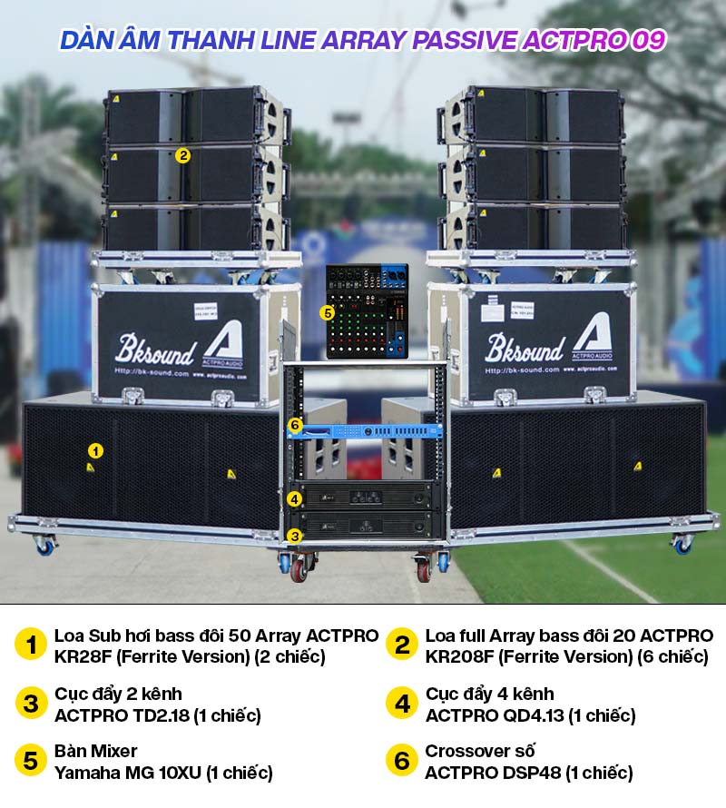 Dàn âm thanh Line Array Passive Actpro 09