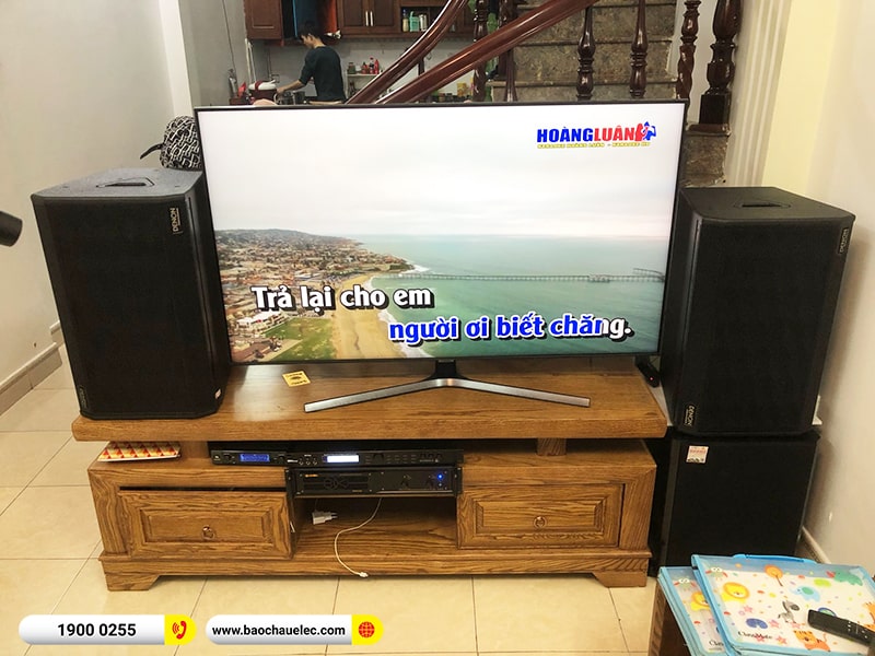 Lắp đặt d&agrave;n karaoke trị gi&aacute; hơn 40 triệu cho anh Hiếu tại H&agrave; Nội 