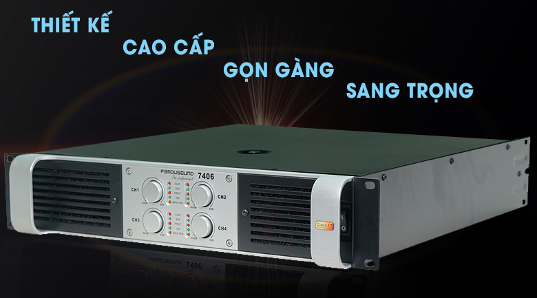 Cục đẩy Famousound 7406 - 4 kênh