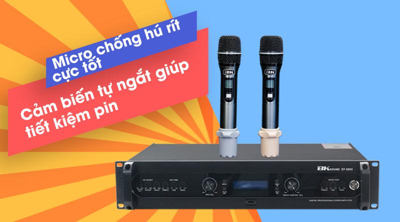 Đẩy liền vang kèm micro không dây BKsound DP6000
